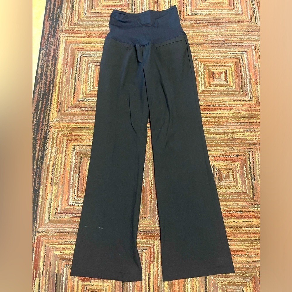 Gap Maternity Modern Boot Women's 6R Black Pants Stretch Elastic Waist Workwear